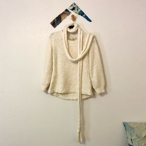 Calvin Klein Cream Sweater and Scarf Set